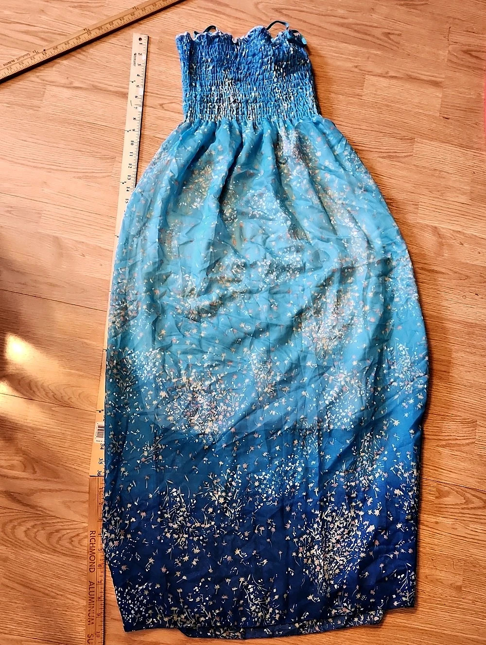 Blue & White Maxi Dress New